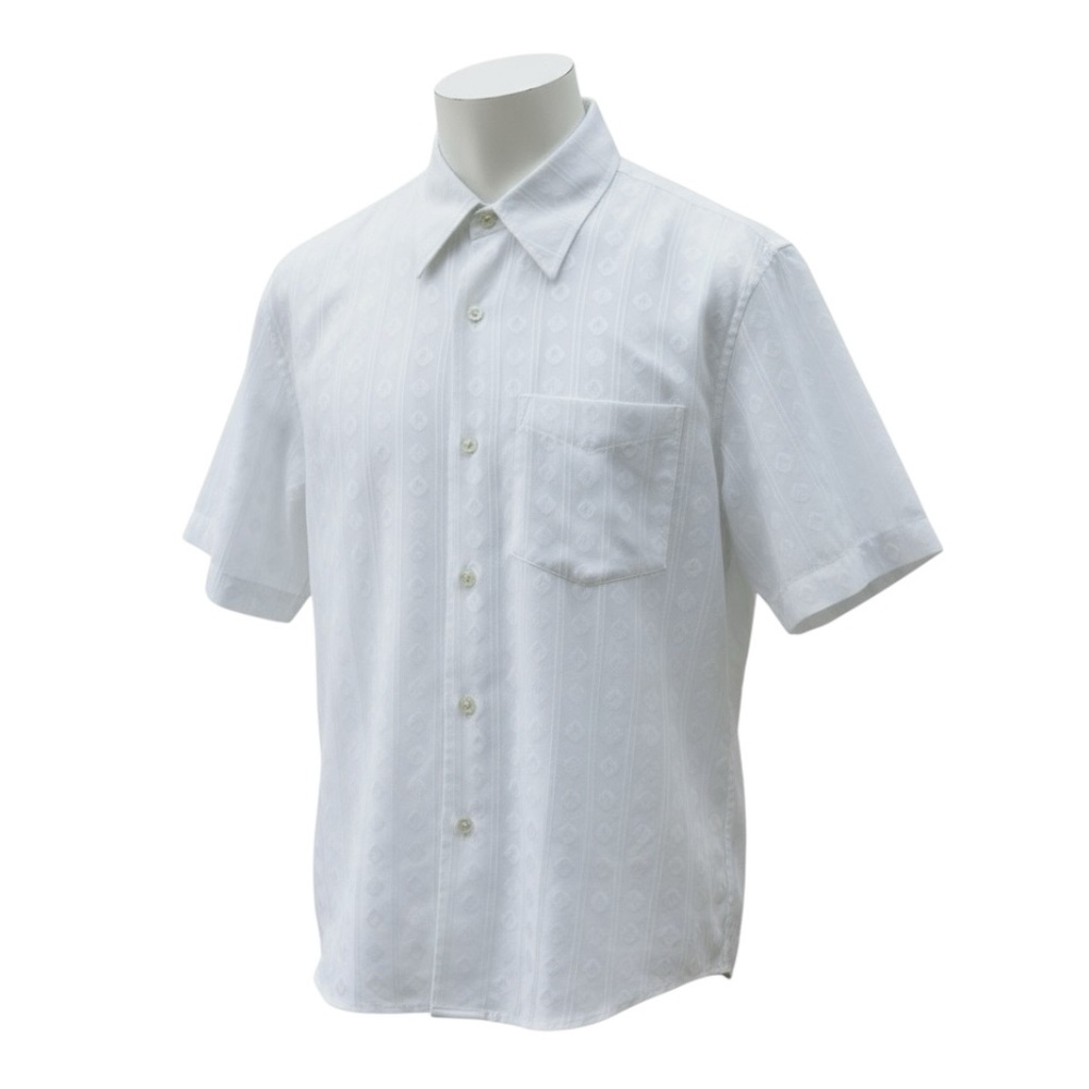 🧼 Trina Turk Luxe Texture Shirt | Size M |‎ White Button-Up Heat